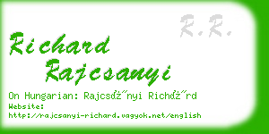 richard rajcsanyi business card